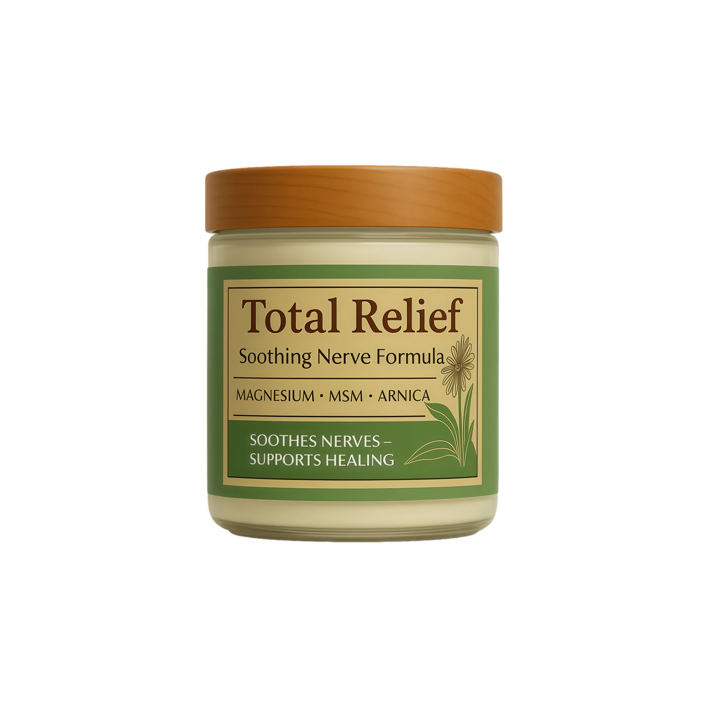 Total Relief - Magnesium Cream - Topical Lotion for Muscles, Joints & Legs - Magnesium Chloride with MSM, Arnica & B6 - Lightweight & Fast-Absorbing - 4 Fl Oz (Pack of 1)