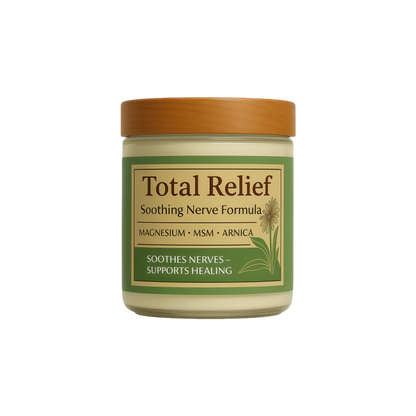 Total Relief - Magnesium Cream - Topical Lotion for Muscles, Joints & Legs - Magnesium Chloride with MSM, Arnica & B6 - Lightweight & Fast-Absorbing - 4 Fl Oz (Pack of 1)